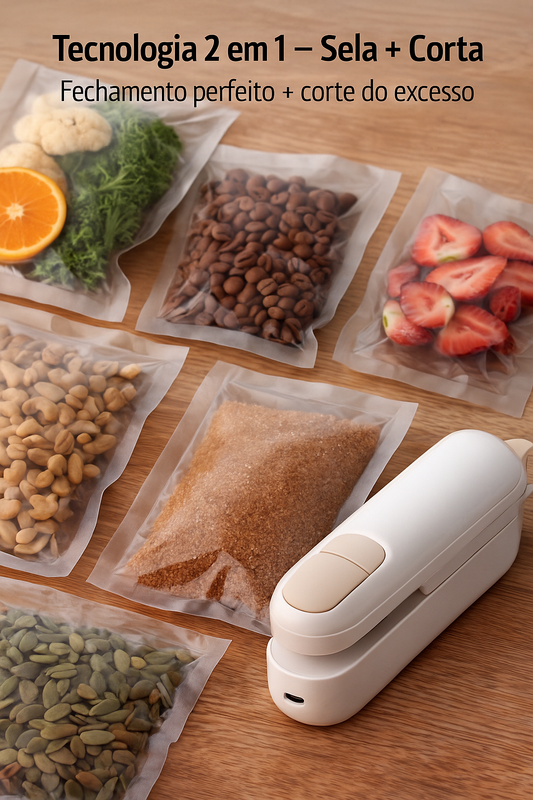 Seladora Portátil CasaSelada — Preservação Profissional ao Alcance da Sua Mão